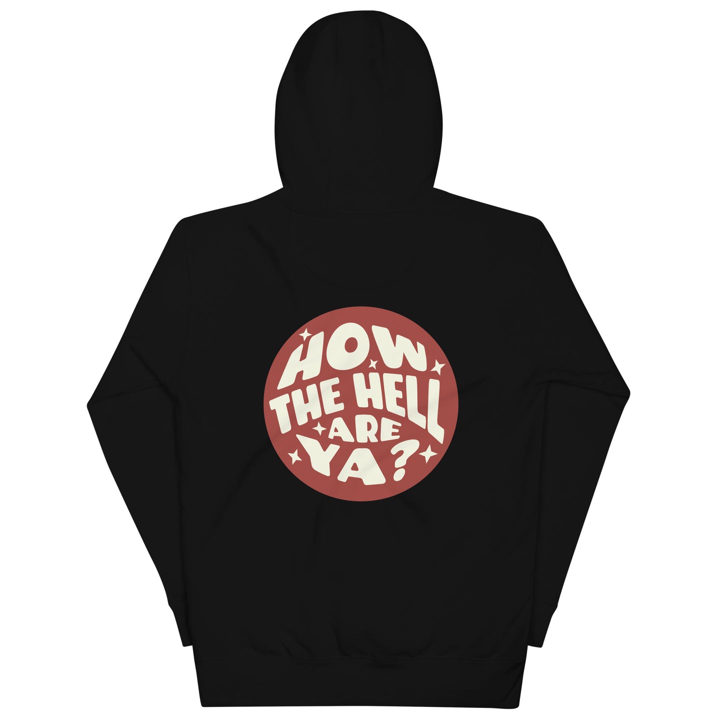 Circle Black Hoodie- Red