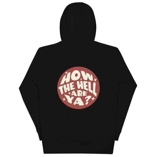 Circle Black Hoodie- Red