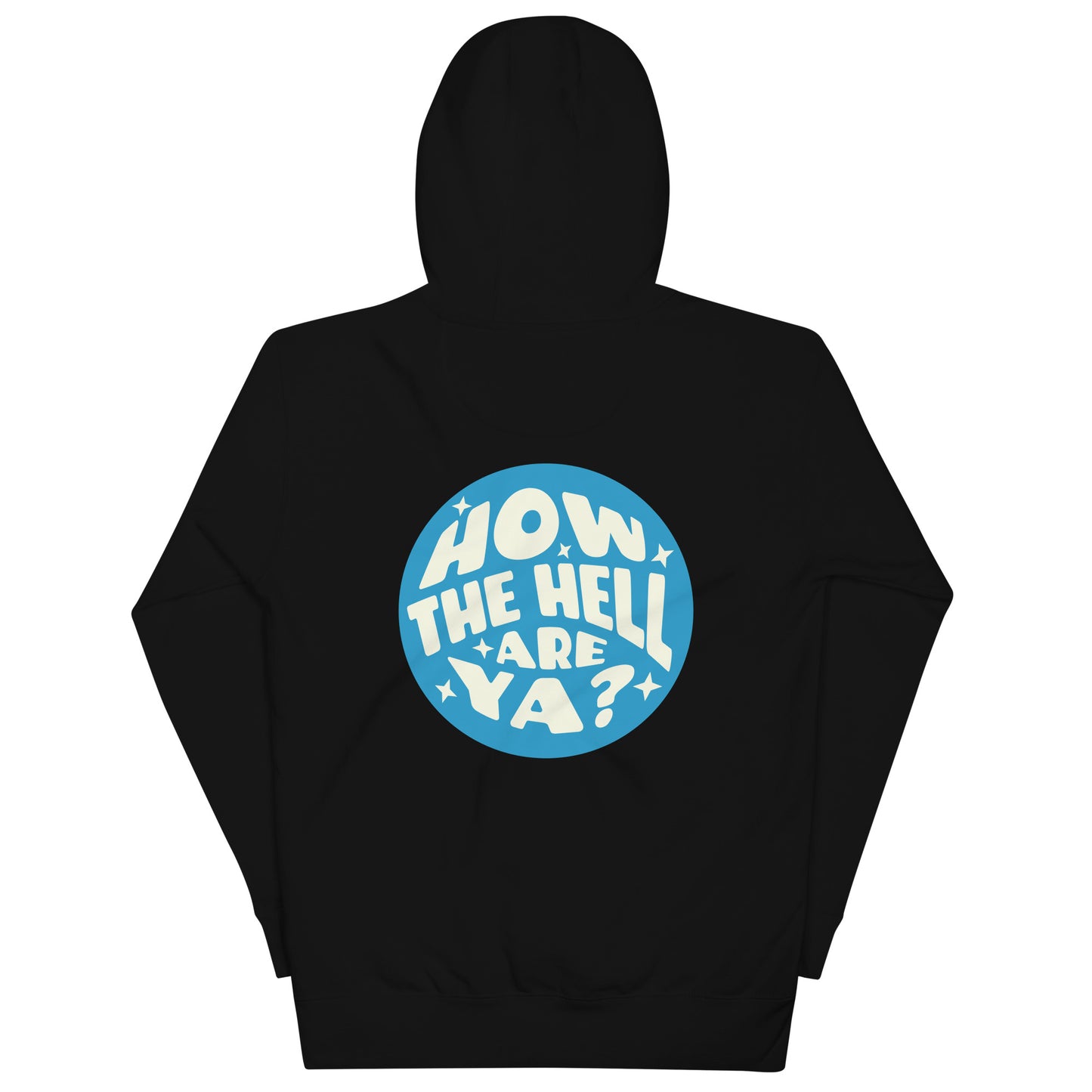 Circle Black Hoodie- Blue