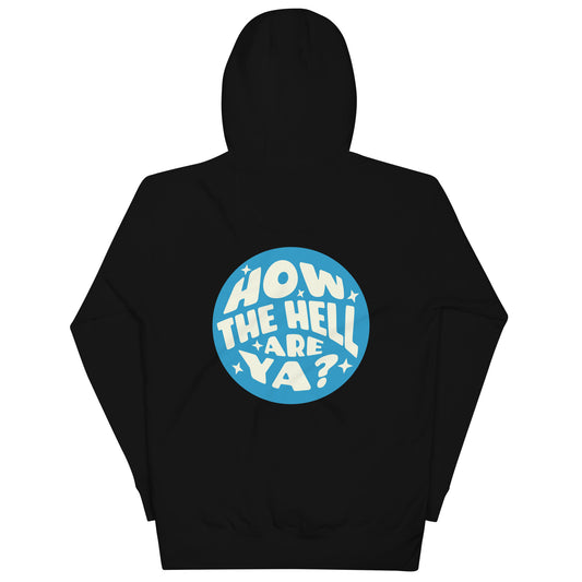 Circle Black Hoodie- Blue
