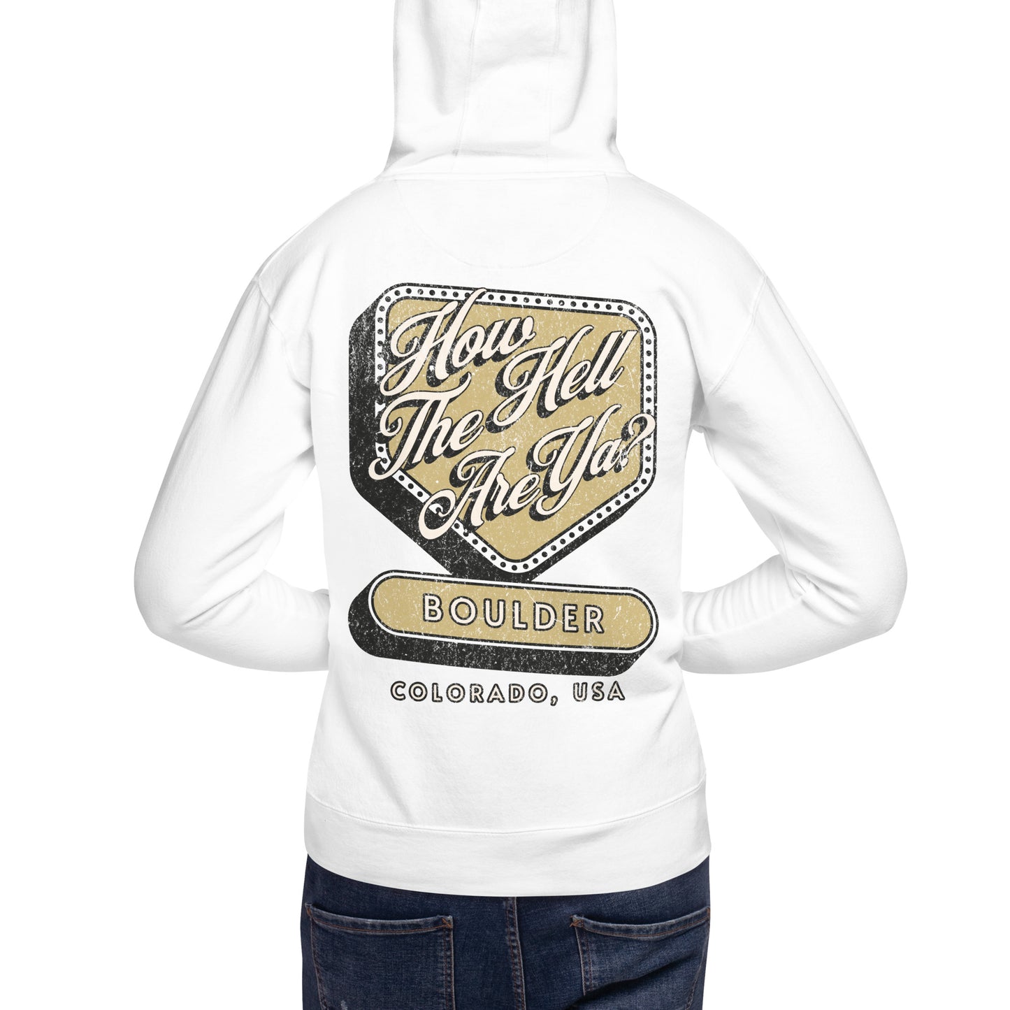 Retro Hoodie- Black and Gold